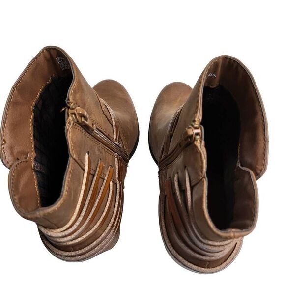 NEW MADDEN GIRL Denice Strapped Brown Ankle Booties Size 8 - Picture 7 of 12